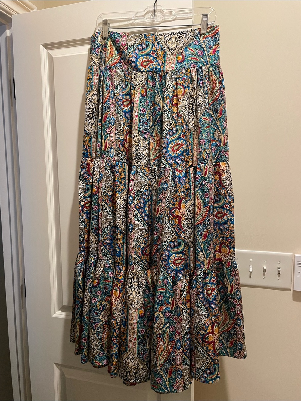 Natural Life Hanna Convertible Maxi Skirt in Bright Paisley - Large